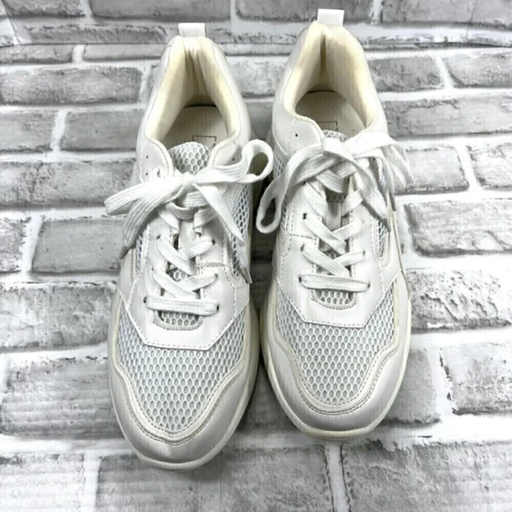 Material Girl Mossiana2 Women’s Size 8.5 Chunky White Wedge Sneakers